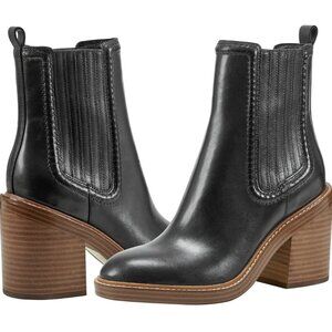 Marc Fisher LTD Halida Black‎ Leather Boots Size 8 1/2 M NEW